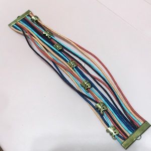 Multicolored String Elephant Bracelet